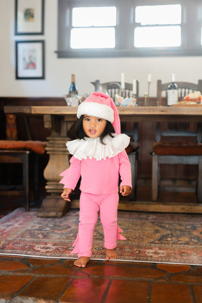 Pink Holiday Elf Pajama Costume