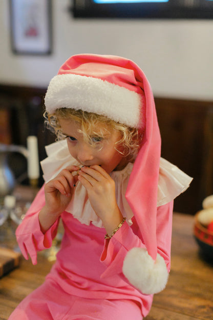 Pink Holiday Elf Pajama Costume