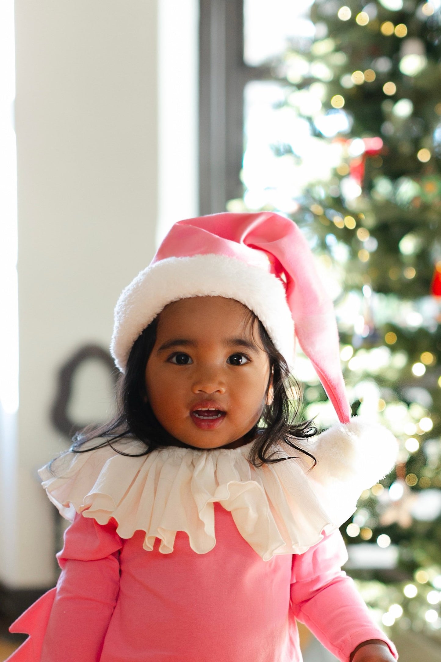 Pink Holiday Elf Pajama Costume