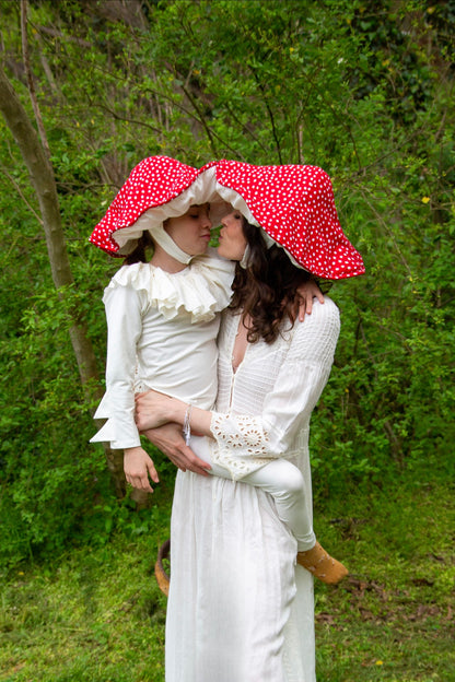 mushroom hat, family toadstool costumes, adult toadstool hat, woodland costumes, Mother Earth costume, woodland fairy costume, family trick or treating costumes, mushroom hat for women, teen mushroom costume, toadstool hat