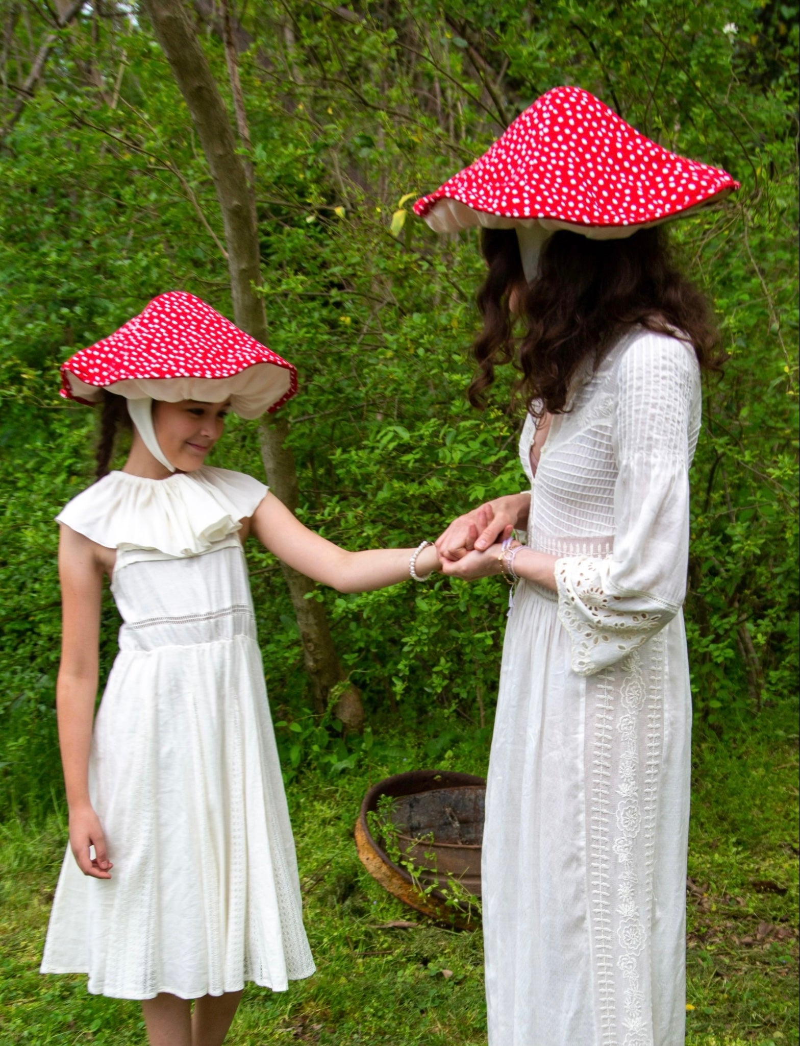 mushroom hat, family toadstool costumes, adult toadstool hat, woodland costumes, Mother Earth costume, woodland fairy costume, family trick or treating costumes, mushroom hat for women, teen mushroom costume, toadstool hat