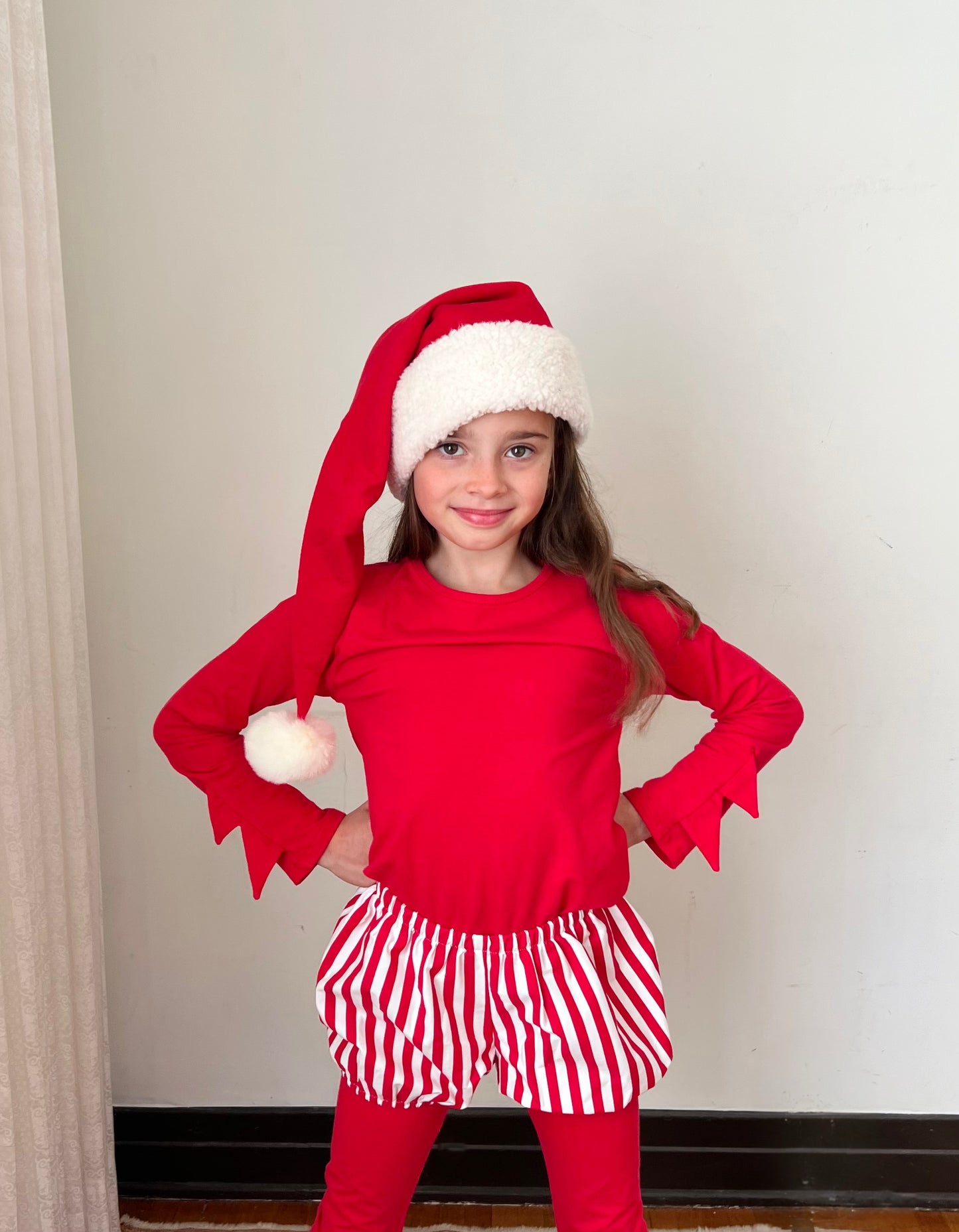 Red Candy Cane Striped Elf